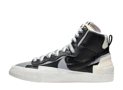 sacai × NIKE BLAZER MID "BLACK/WOLF GREY/WHITE"