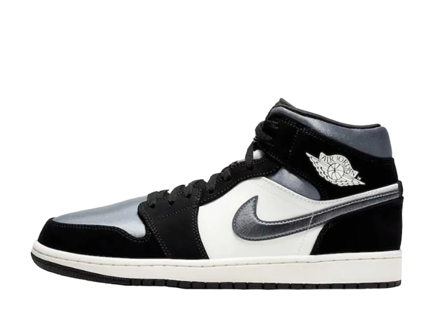 ナイキ エアジョーダン1 ミッド SE "ホワイト/ブラック/サテンブルー"