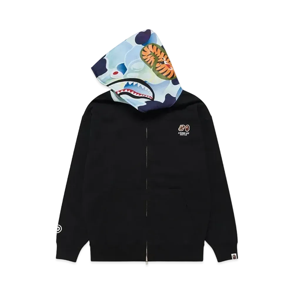 A BATHING APE x Bored Ape Yacht Club Shark Full Zip Hoodie "Black"