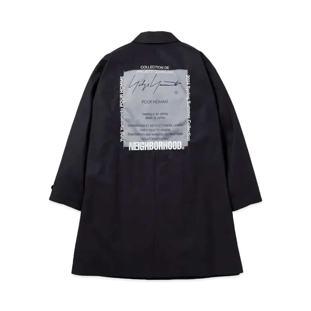 NEIGHBORHOOD x Yohji Yamamoto POUR HOMME Balcollar Coat "Black"