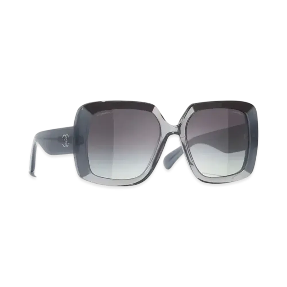 CHANEL Square Sunglasses Acetate "Gray"