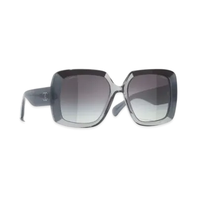 CHANEL Square Sunglasses Acetate "Gray"