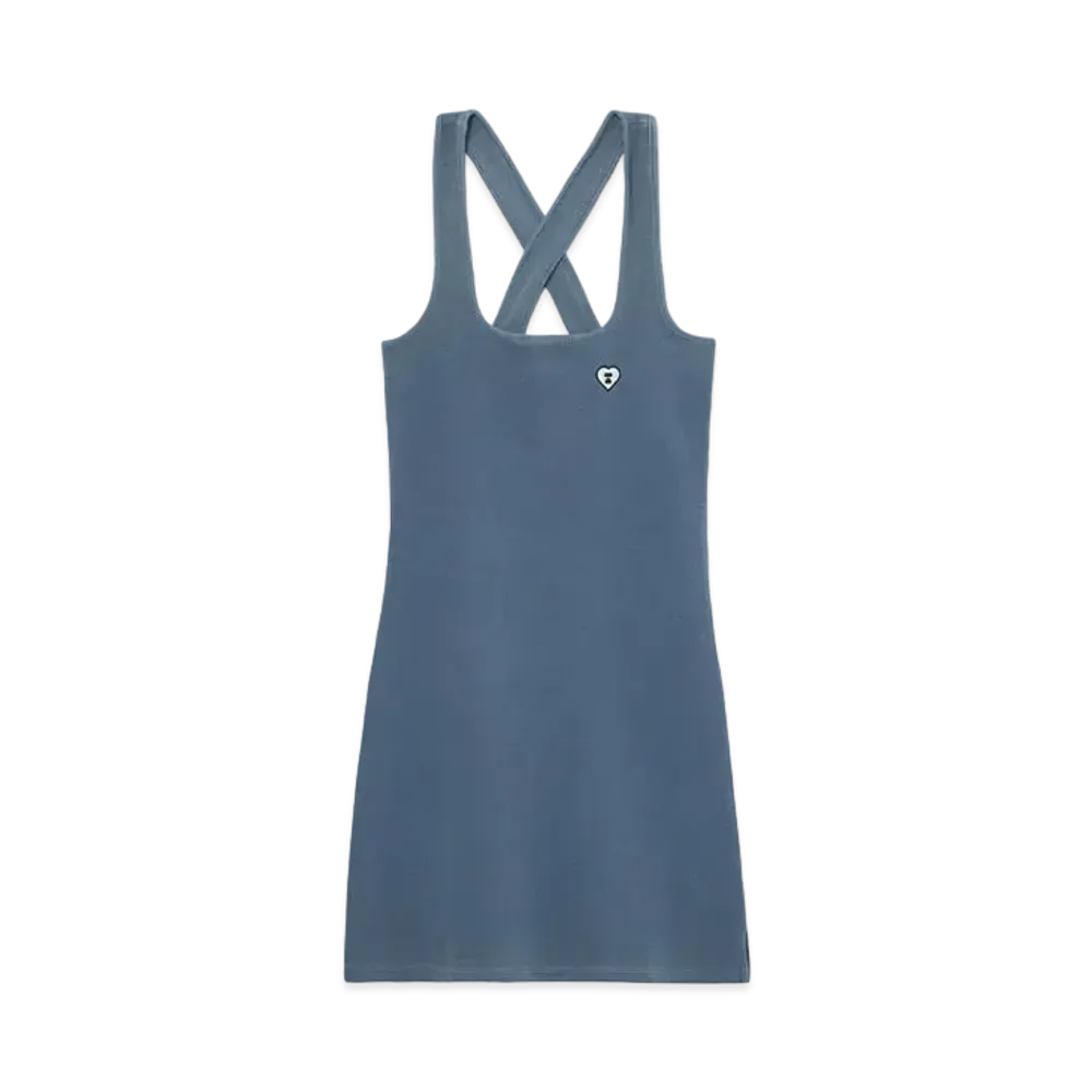 A BATHING APE Washed Mini Dress "Navy"