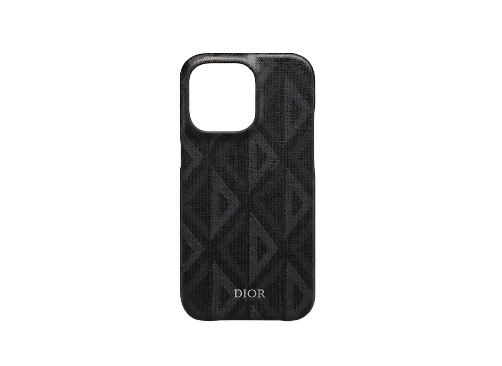 Dior iPhone 13Pro Case CD Diamond Canvas "Black"