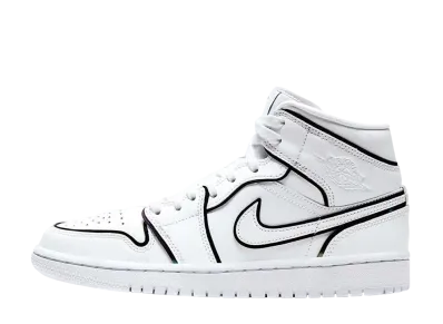 ナイキ ウィメンズ エアジョーダン1 ミッド "ホワイトブラック"