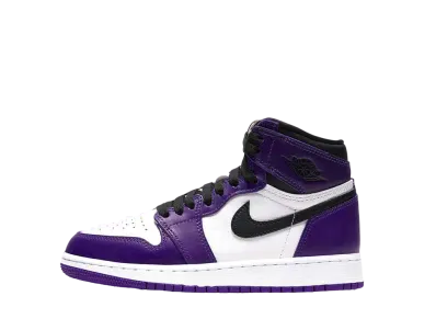 ナイキ エアジョーダン1 レトロ ハイ OG GS "コートパープル ホワイト/ブラック" (2020)