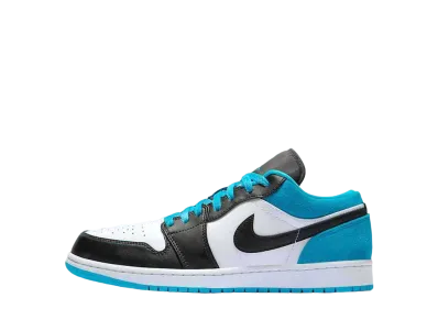ナイキ GS エアジョーダン1 ロー SE "ブラック/レーザーブルー/ホワイト"