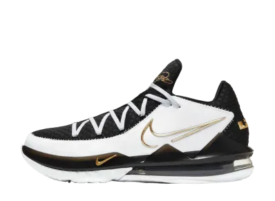 Nike LeBron 17 Low "White/Metallic Gold Black"