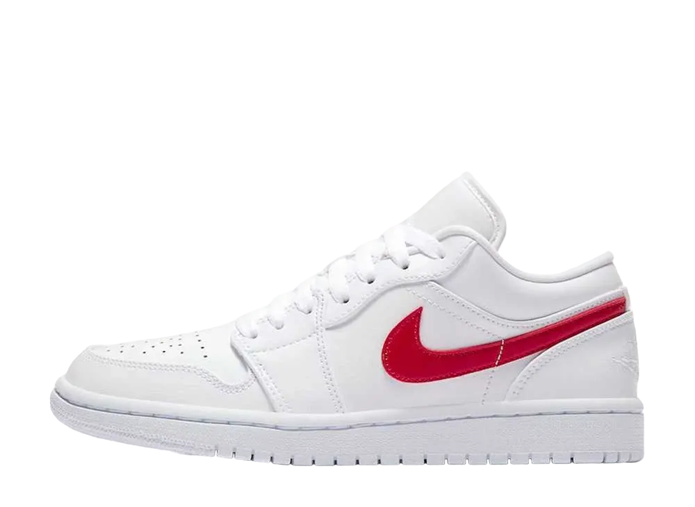 ナイキ ウィメンズ エアジョーダン1 ロー "ホワイト/ユニバーシティレッド"