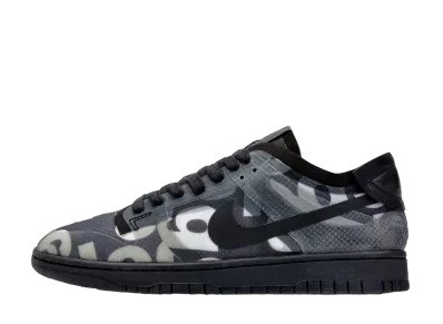 コムデギャルソン × ナイキ ダンク ロー ウィメンズ "ブラック/ブラック"