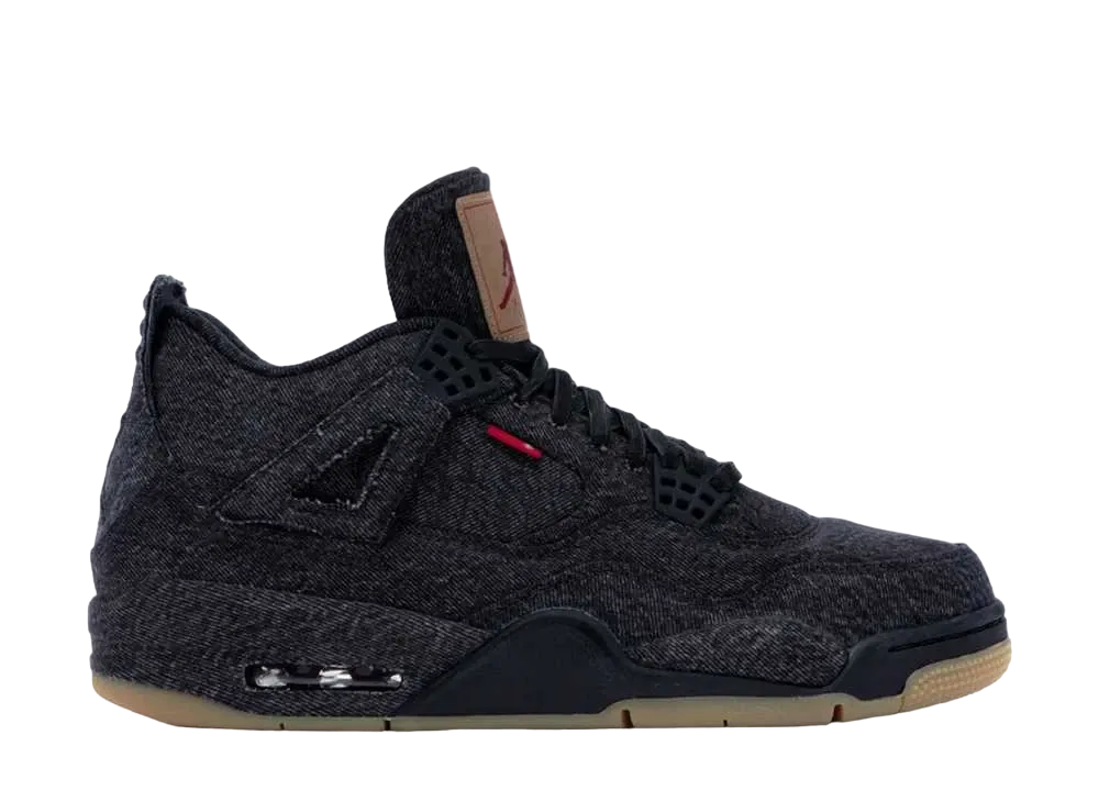 Nike × Levi's Air Jordan 4 "Black Denim" (Blank Tab)