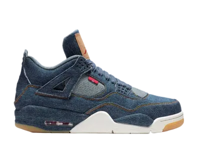 LEVI'S × Nike Air Jordan 4 "Denim" (Blank Tab)