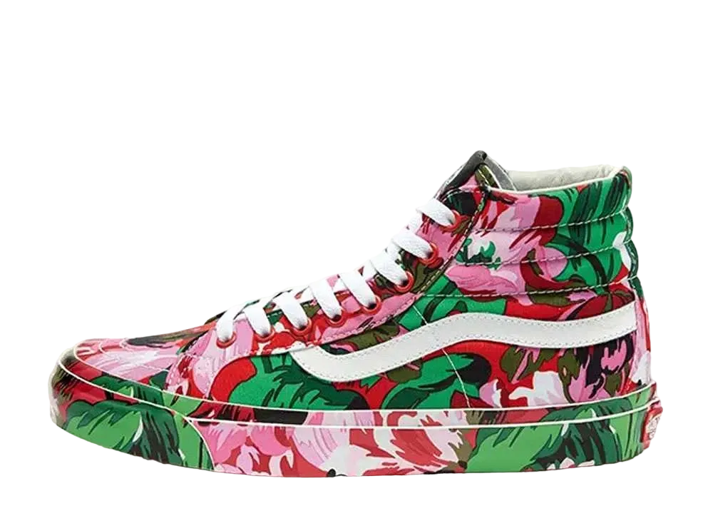 KENZO × VANS SK8-HI FLORAL RED & TRUE WHITE