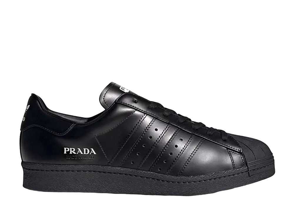 PRADA × adidas Superstar "Black/Core Black-Clack"