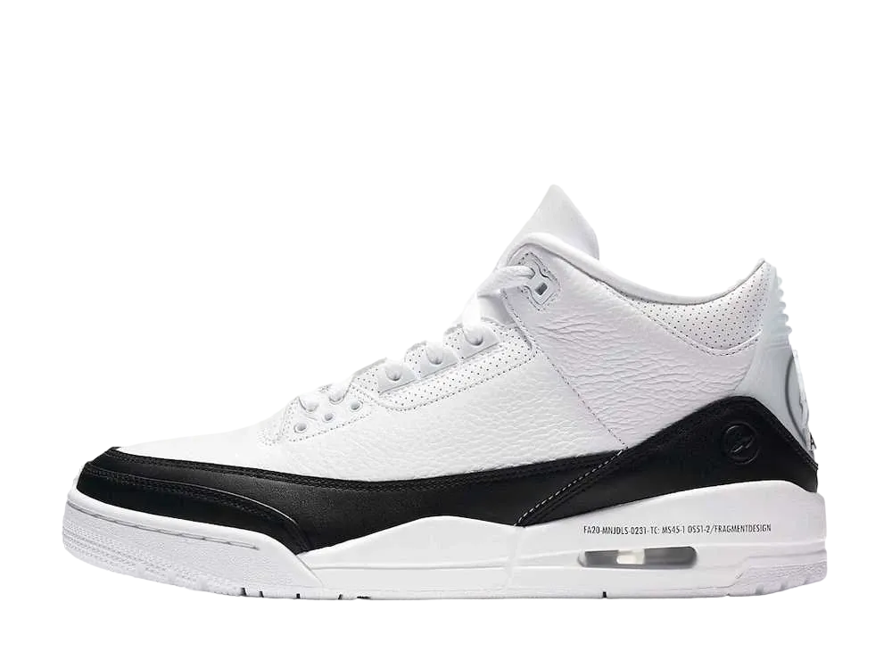 Fragment × Nike Air Jordan 3 "White/Black"