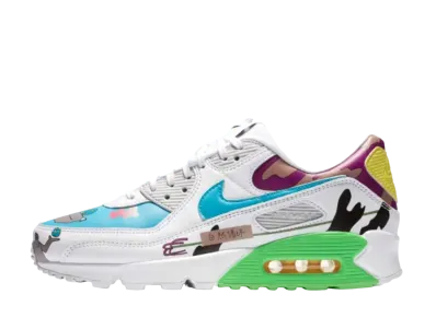 RUOHAN WANG × NIKE AIR MAX 90 FLYLEATHER "WHITE/MULTI COLOR"