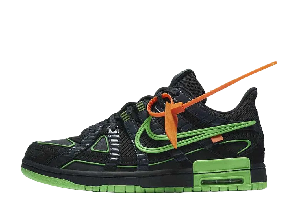 Off-White × Nike Air Rubber Dunk "Black/Green Strike"