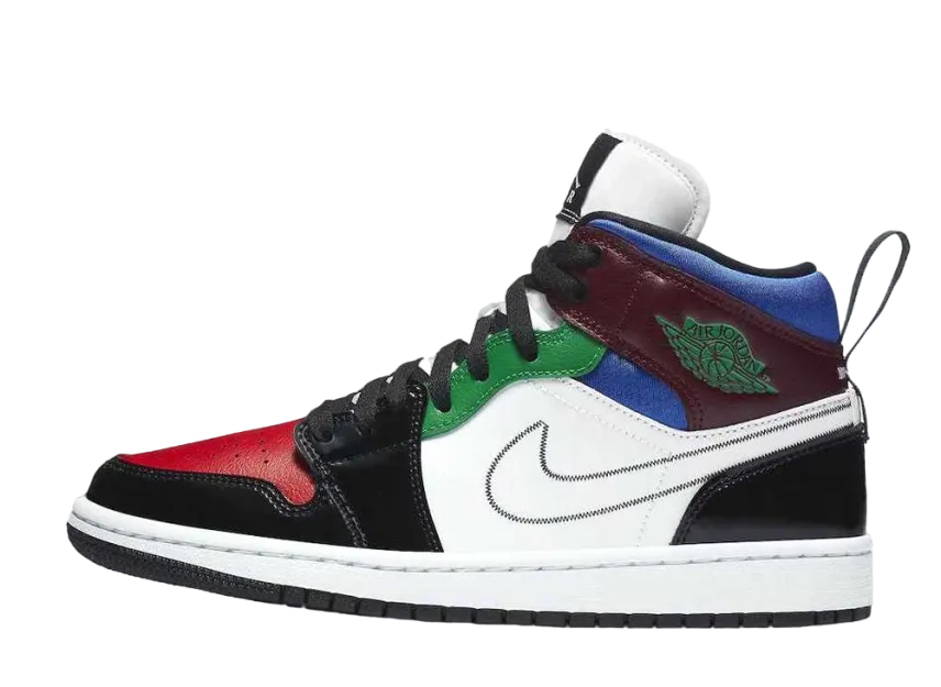 ナイキ ウィメンズ エアジョーダン1 ミッド SE "マルチカラー"