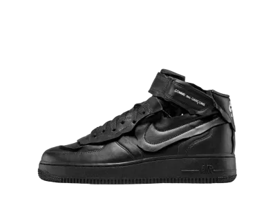 COMME des GARCONS × Nike Air Force 1 Mid "Black"