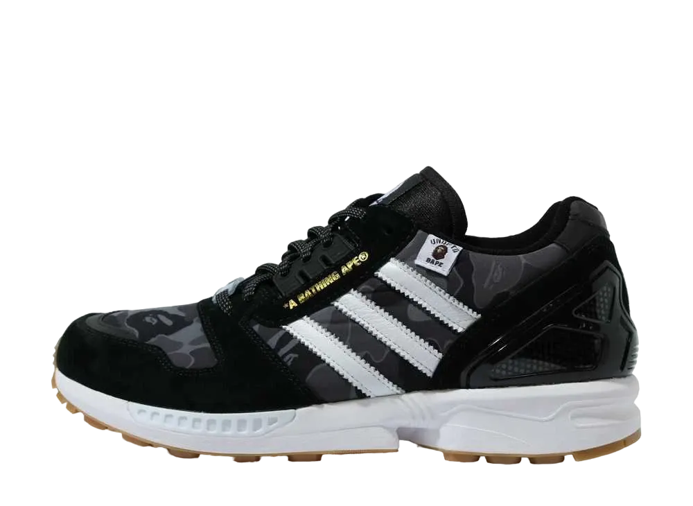 A BATHING APE × UNDEFEATED × adidas ZX8000 "Black"
