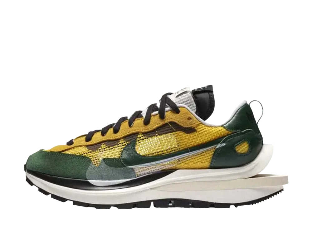 sacai × Nike Vapor Waffle "Tour Yellow/Stadium Green-Sail"