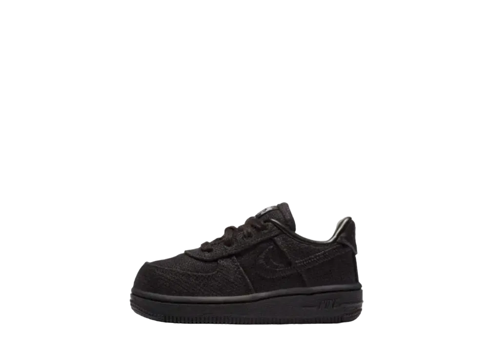 Stussy × Nike TD Air Force 1 Low "Triple Black"