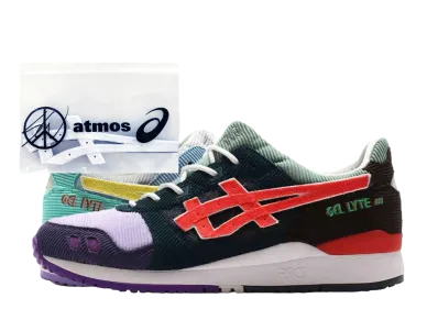 ショーン・ウェザースプーン × アトモス × アシックス  ゲルライト3 OG "マルチ" (白ストライプ付き)