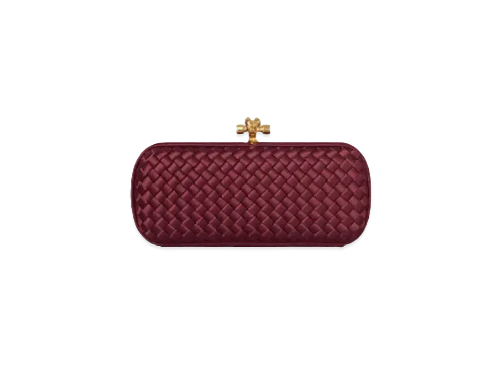 Bottega Veneta Chain Knot Clutch "Bordeaux"