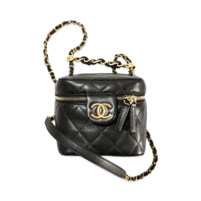 CHANEL Small Vanity Case Calfskin "Black"