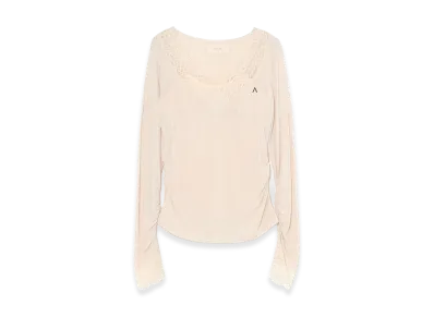 ANDMARY Women's Sara Lacey Tops "Beige"