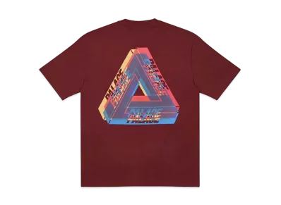 PALACE Tri-Ferg Colour Blur T-Shirt "Burgundy"
