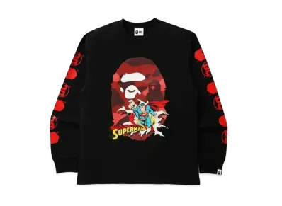 A BATHING APE / DC Superman Long Sleeve Tee "Black"