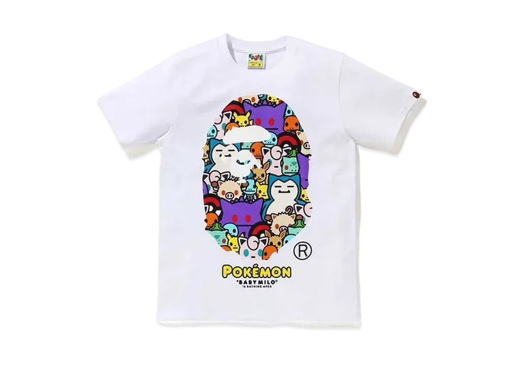 A BATHING APE / Pokemon Ladies Ape Head Tee #5 "White"