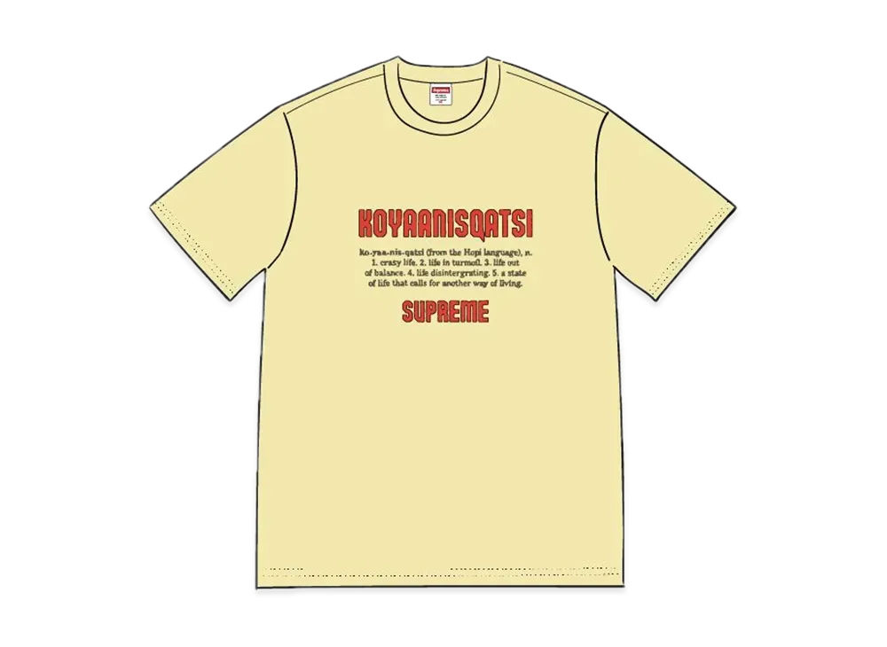 Supreme Koyaanisqatsi Tee "Yellow"