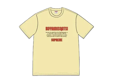Supreme Koyaanisqatsi Tee "Yellow"