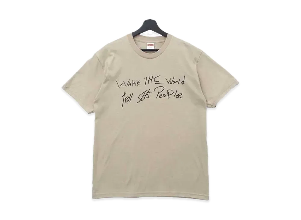 シュプリーム ウェイク ザ ワールド Tシャツ "タン"