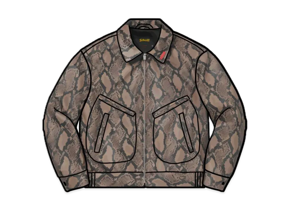 Supreme / Schott® Leather Work Jacket "Snake"