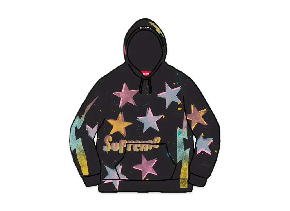 Supreme Gonz Stars Hooded Sweatshirt "Black"