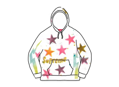 Supreme Gonz Stars Hooded Sweatshirt "White"