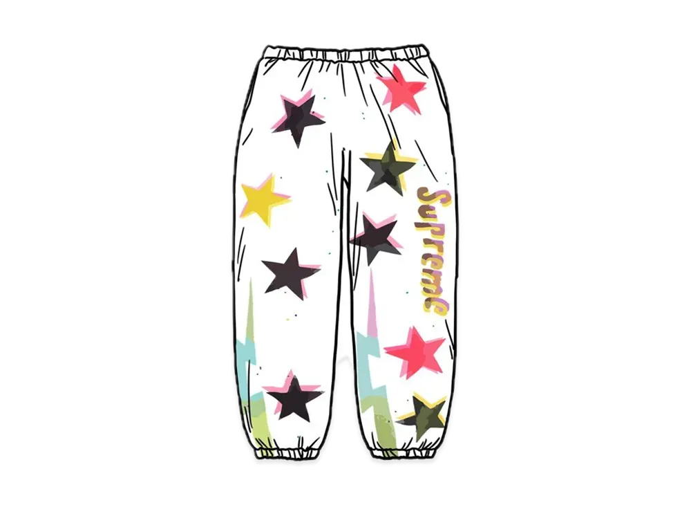 Supreme Gonz Stars Sweatpant "White"