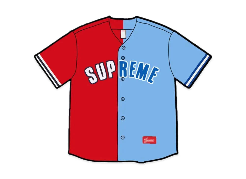 Supreme Don't Hate Baseball Jersey "Red Blue"