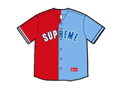 Supreme Don't Hate Baseball Jersey "Red Blue"