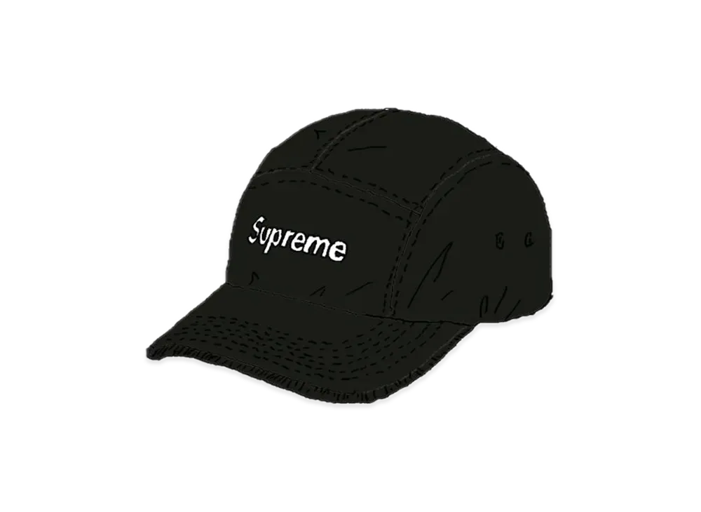 Supreme Washed Chino Twill Camp Cap "Black"(21SS)