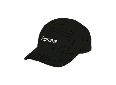 Supreme Washed Chino Twill Camp Cap "Black"(21SS)