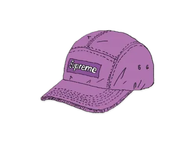 Supreme Washed Chino Twill Camp Cap "Purple"(21SS)