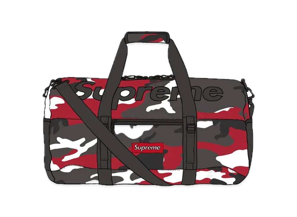 Supreme Duffle Bag 21SS "Red Camo"