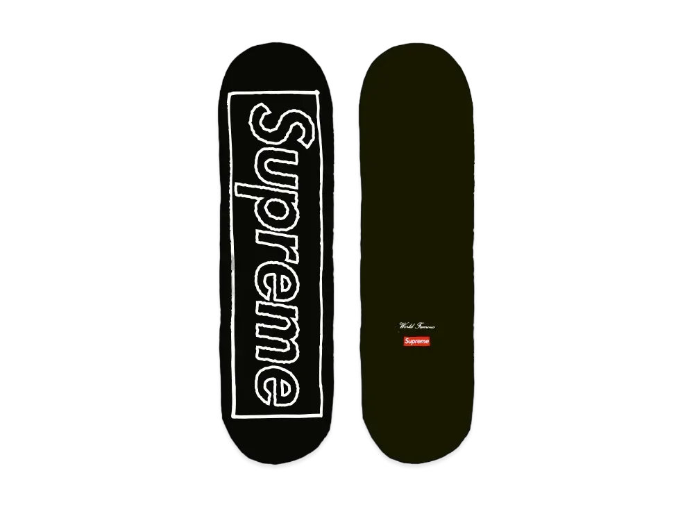 Supreme KAWS Chalk Logo Skateboard "Black"