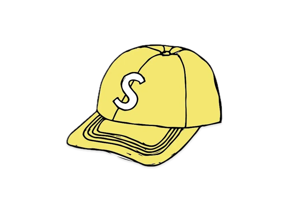 Supreme Fine Wale Corduroy S Logo 6-Panel  "Yellow"