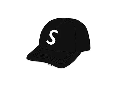 Supreme Fine Wale Corduroy S Logo 6-Panel "Black"