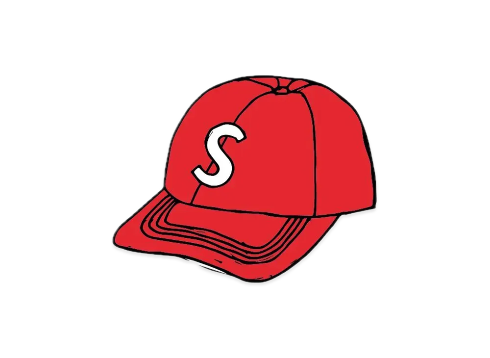 Supreme Fine Wale Corduroy S Logo 6-Panel  "Red"